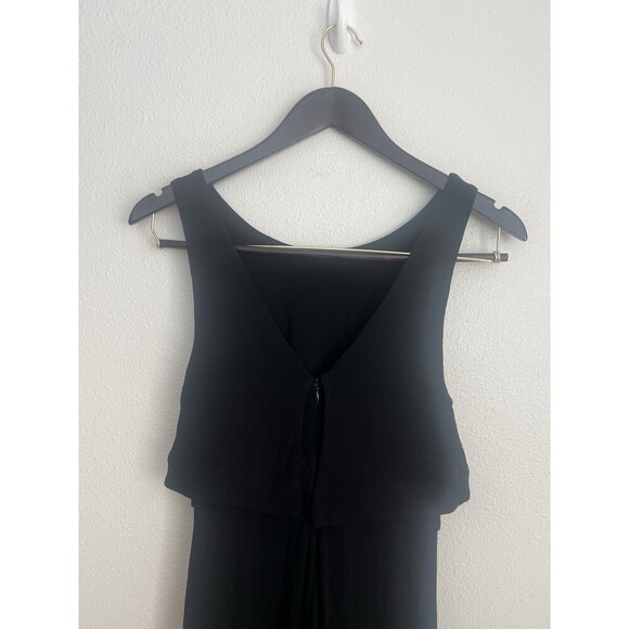 Vintage A.L.C. Black Sleeveless Cutout Maxi Dress Minimalist  XS Beach Coastal - Picture 5 of 7